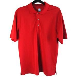 PGA Tour Men's Short Sleeve Red Stretch Golf Polo Shirt Size Medium